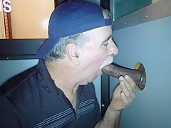 GLORYHOLE & UNDERSTALL FAGGOTS SUCKING COCK & CUM DRINKING IN PUBLIC!!