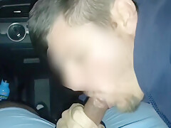 Late Night Car Head. He Swallows Every Drop Of Cum