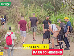 Luccas Melo In I Took 2 Straight Friends To Fuck My Ass In Public, Where Men Usually Go For A Walk. While E