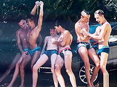 Sexy gay car wash