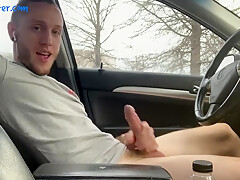 White Boy Cums Huge In Car Carter Bennett