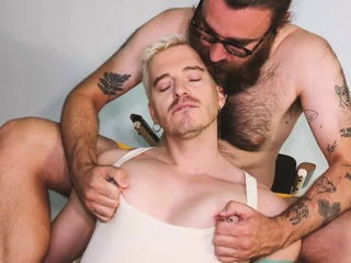 Bearded Gay Sir Joshua Dominates Axel Abysse Tight Hole