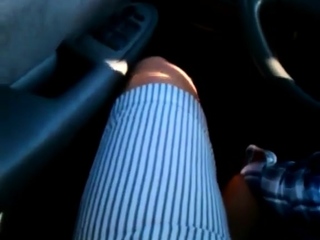 Big Cock Blowjob in a Car on a Rooftop Parking Garage
