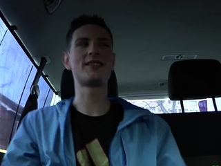 Males enjoy butt fucking in a car and deliver loads of goo