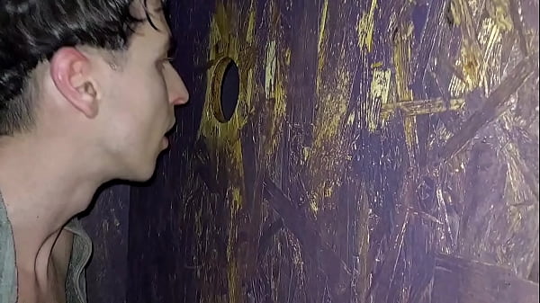 Curious daddy boy cruises up the local glory hole to shoot his load