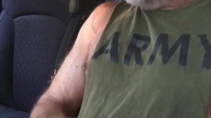 Dad Jacks Off in Car at Cruise Park