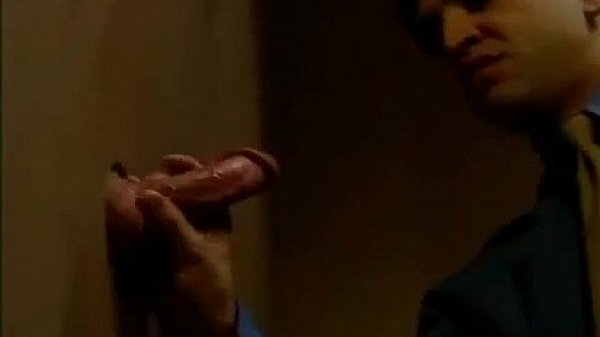 Gay gloryhole blowjob