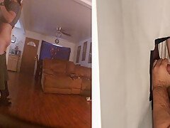 Latino College student 18+ Drained At Glory Hole