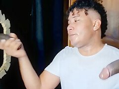 Sucking Several Brunette Cocks