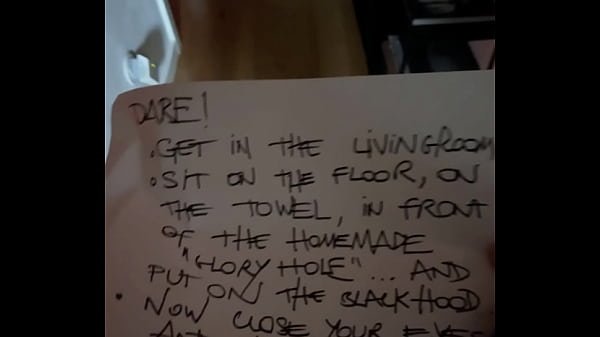 Homemade – I ordered this boy to get on his knees, blindfolded, and I pissed in his mouth through a gloryhole… he gets hard and sucks me