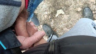 Old man fucks my foreskin – enjoying uncut cock – cum on uncut dick